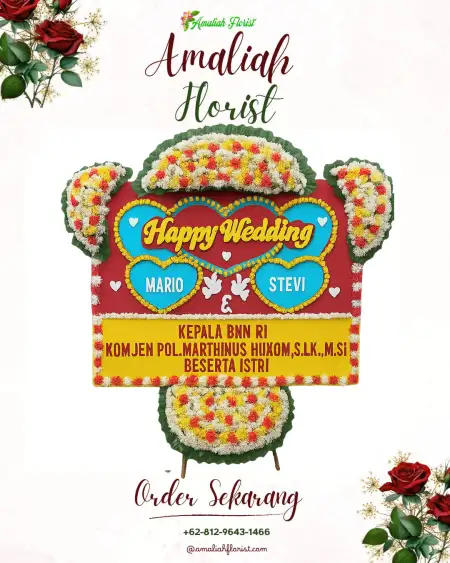 Papan Bunga Pernikahan Wisma Mandiri Jakarta